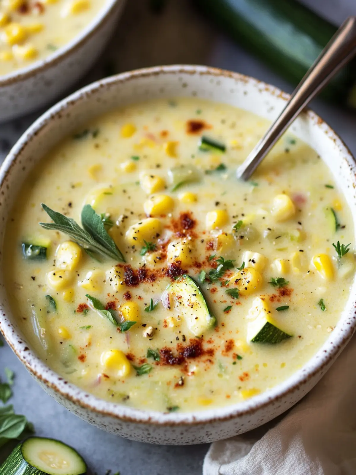 Summer Corn and Zucchini Chowder
