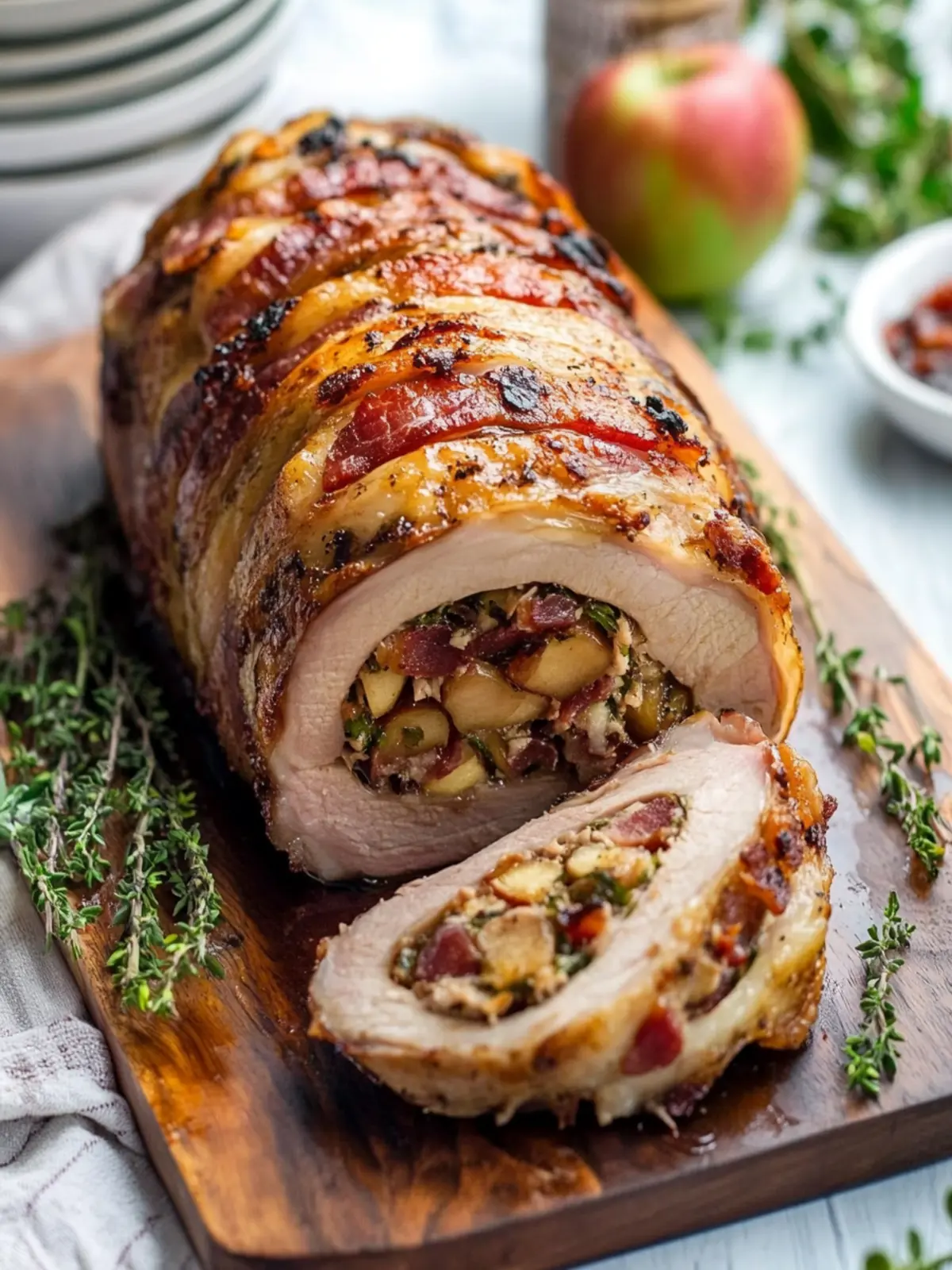 Apple & Bacon Stuffed Pork Loin