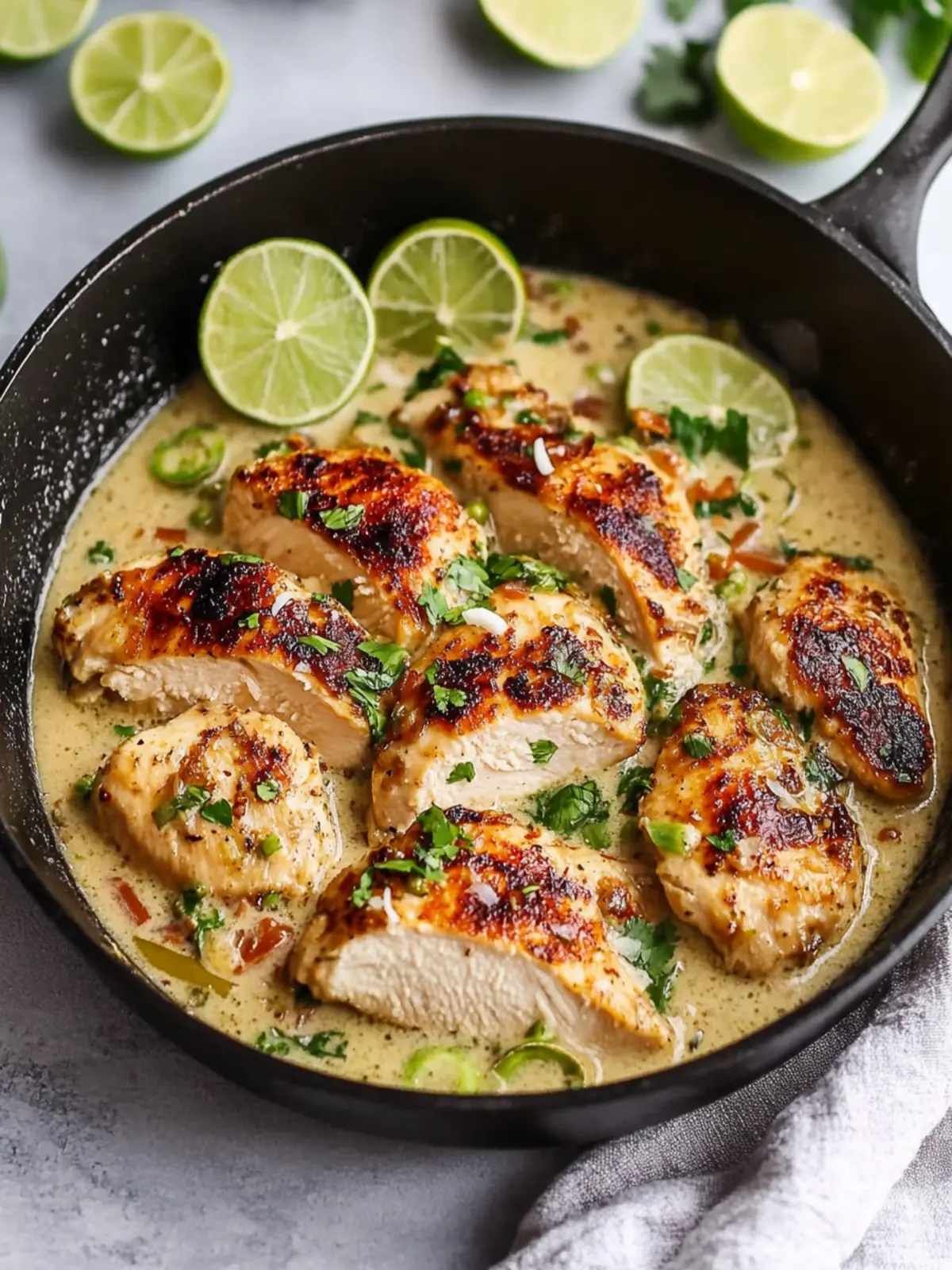 Coconut Lime Chicken Skillet: Whole30, Gluten Free, Dairy Free, Low Carb