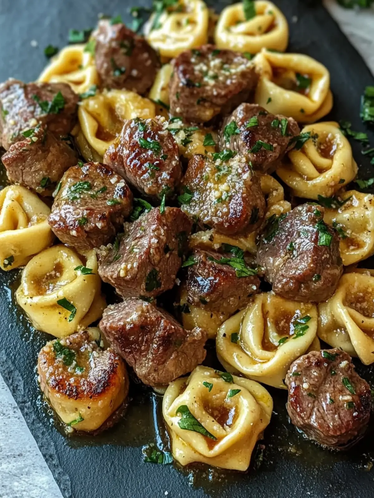 Creamy Cowboy Butter Tortellini Steak Bites