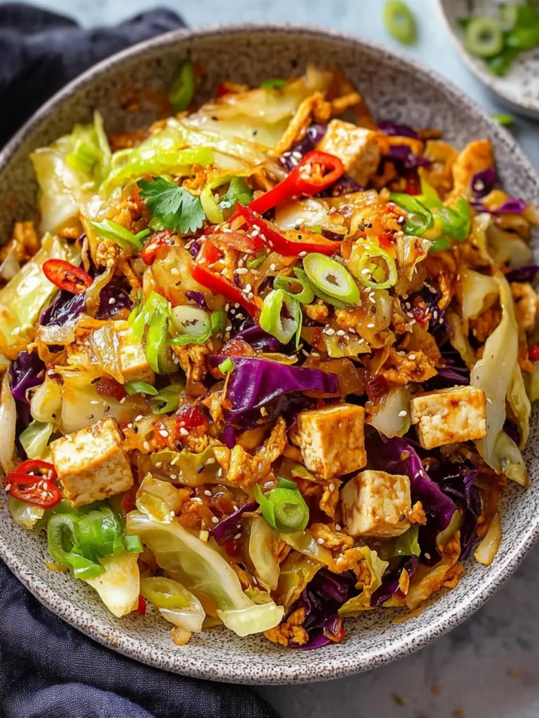 Tofu Cabbage Stir Fry