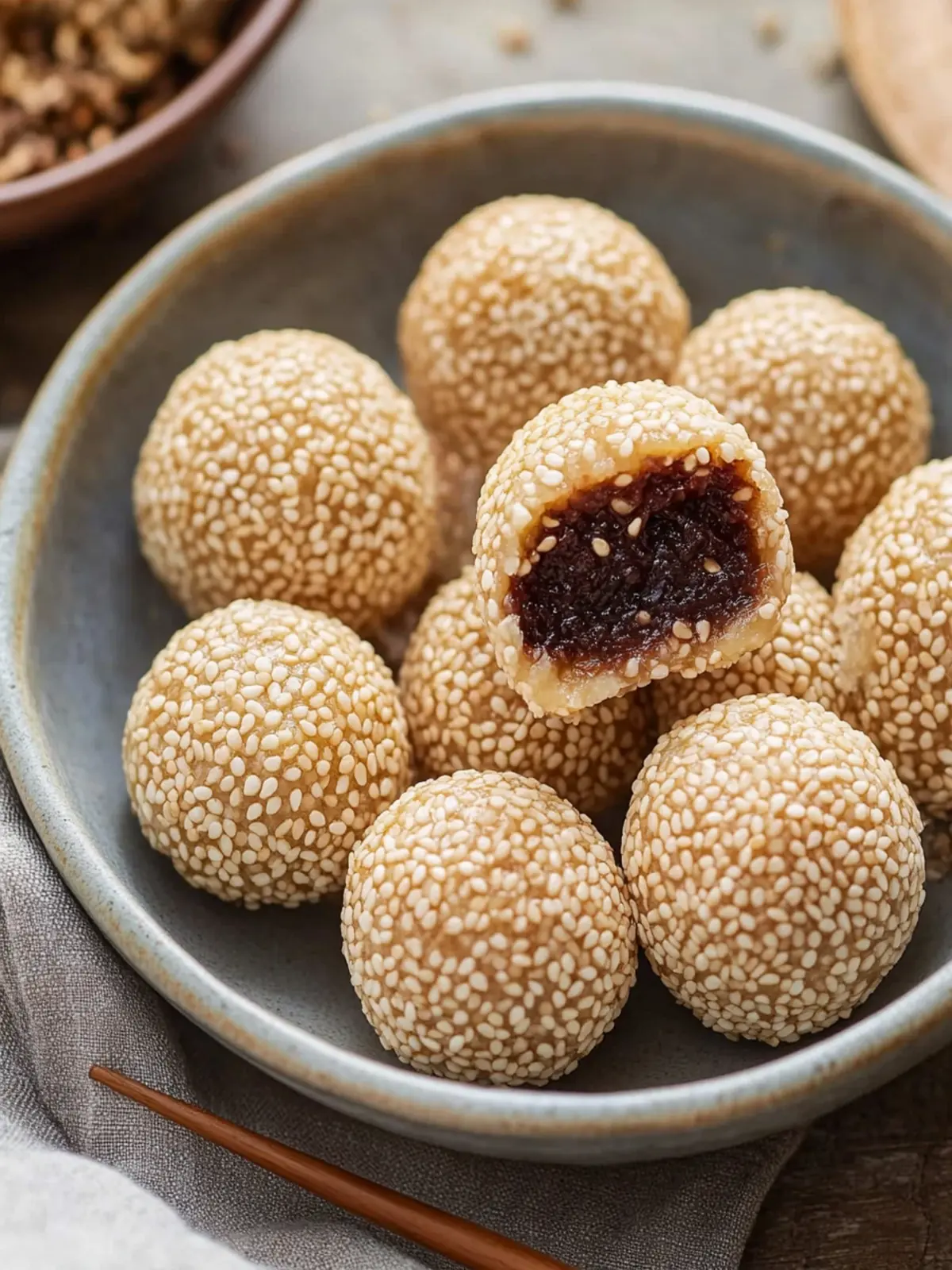 Sesame Balls with Red Bean Paste