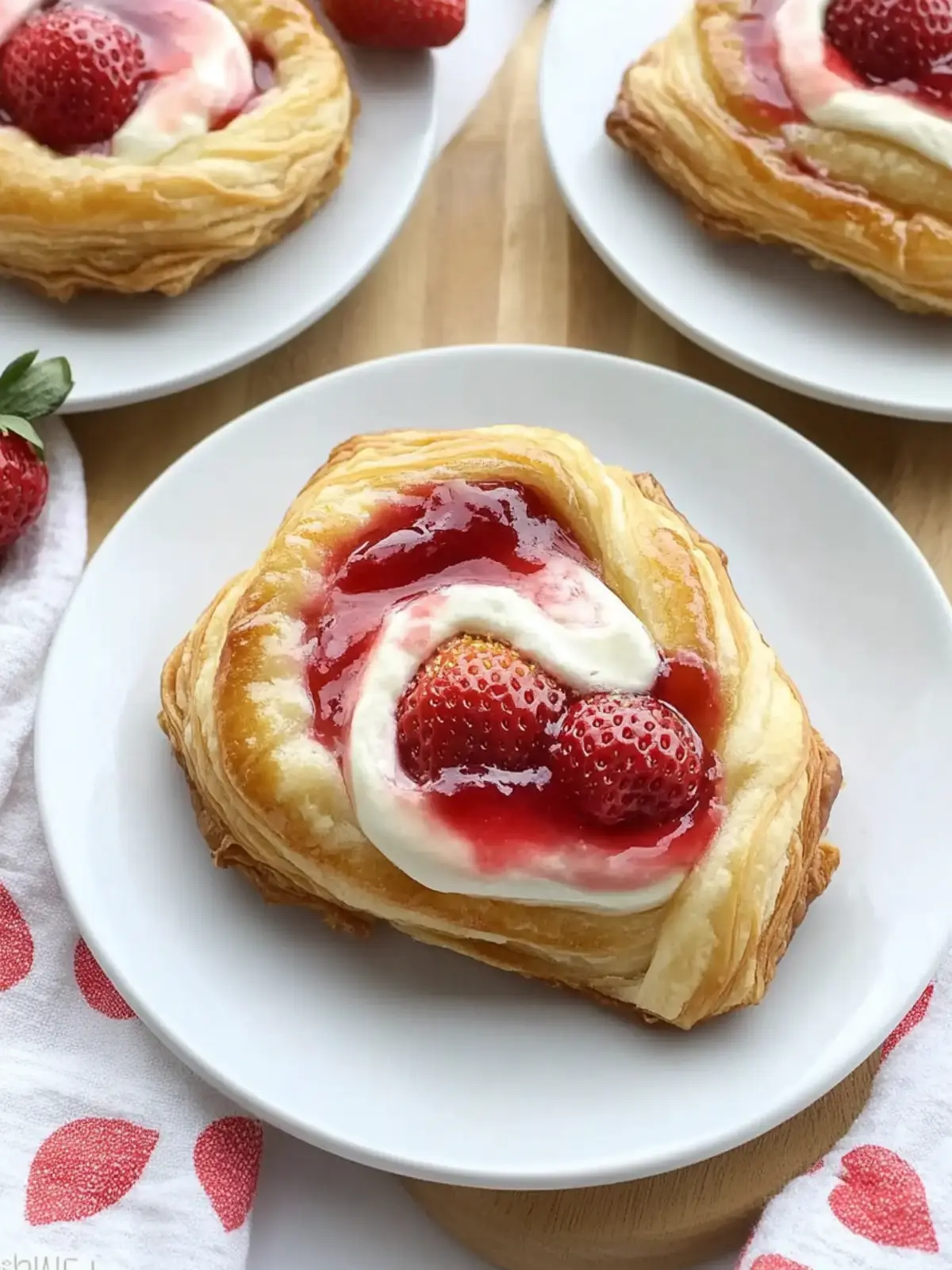 Strawberries and Cream Danishes