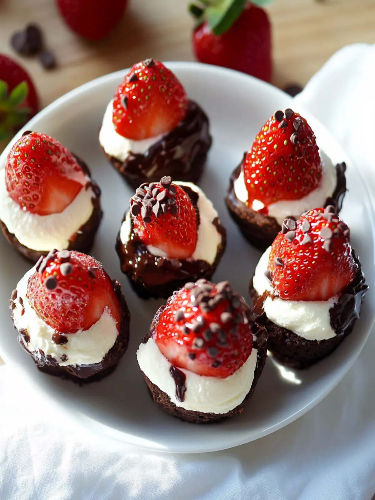 Chocolate Covered Cheesecake Strawberries