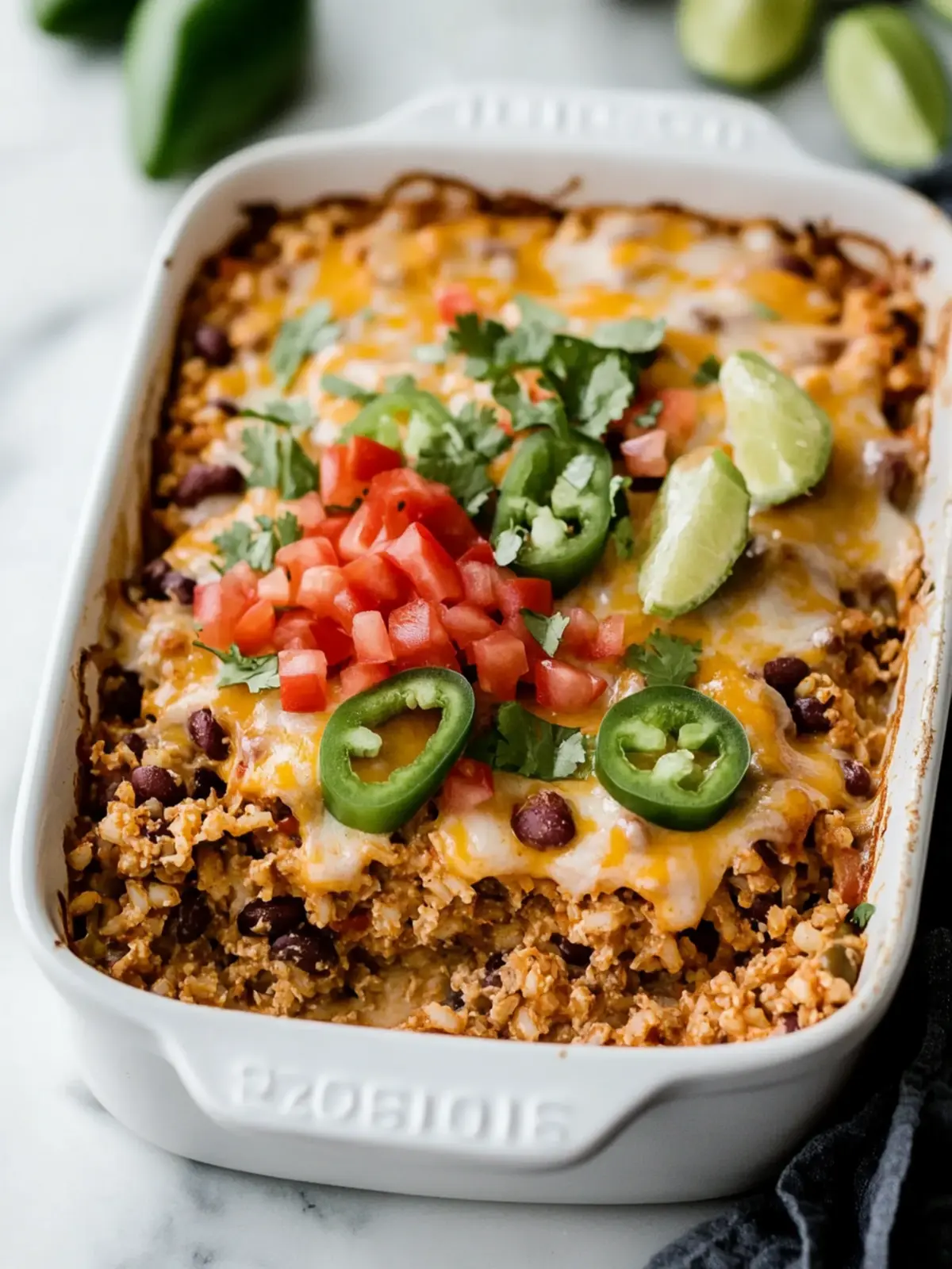 Taco Cauliflower Rice Casserole (Paleo, Gluten-free)
