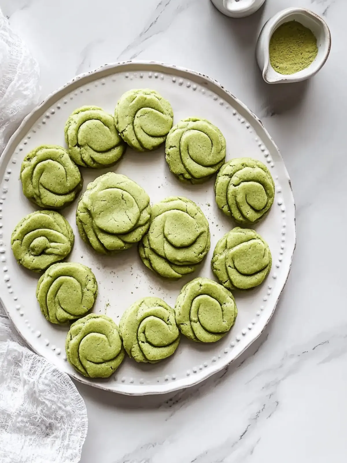 Matcha Butter Cookies