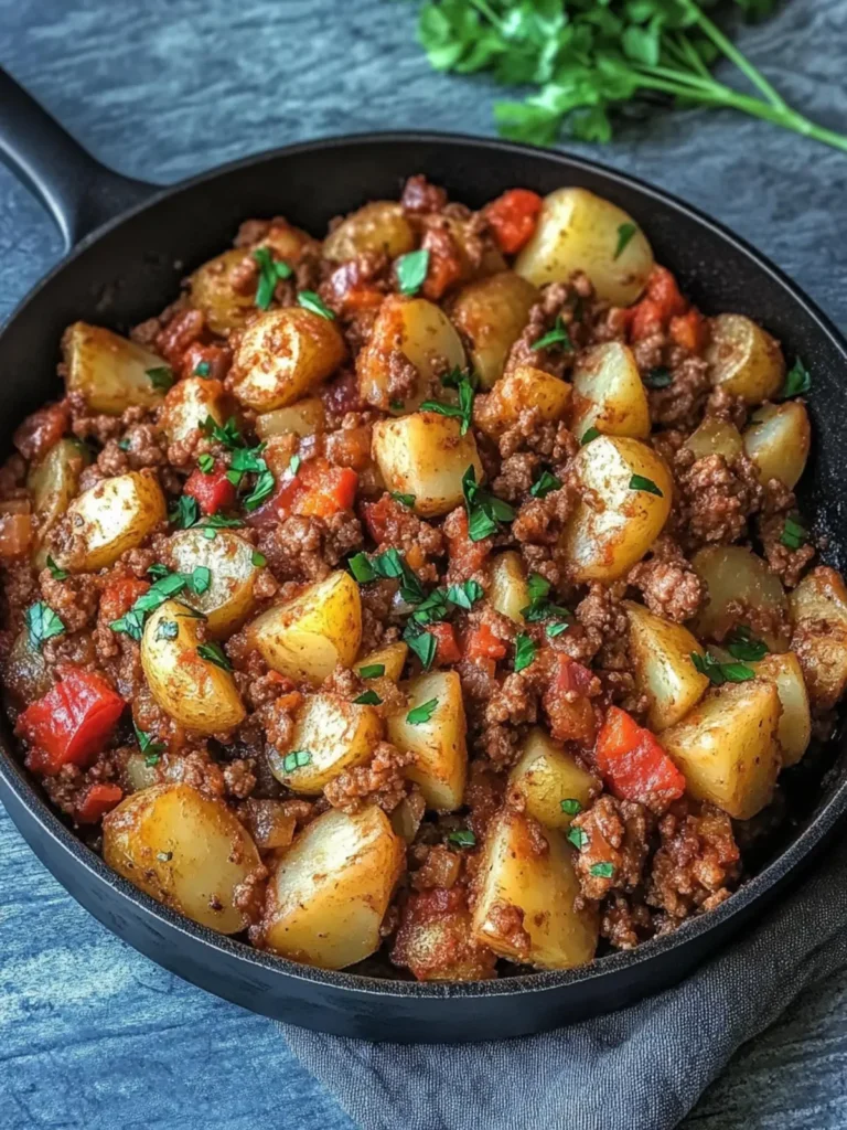 Hearty One-Skillet Ground Turkey Potato Recipe Easy Perfect Dinner Idea