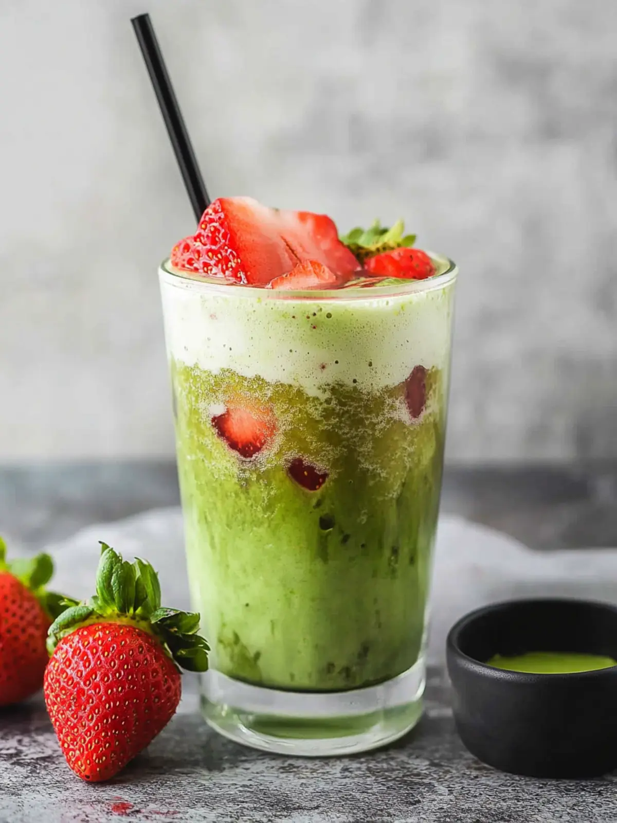 Iced Strawberry Matcha Latte (Refreshing & Creamy)