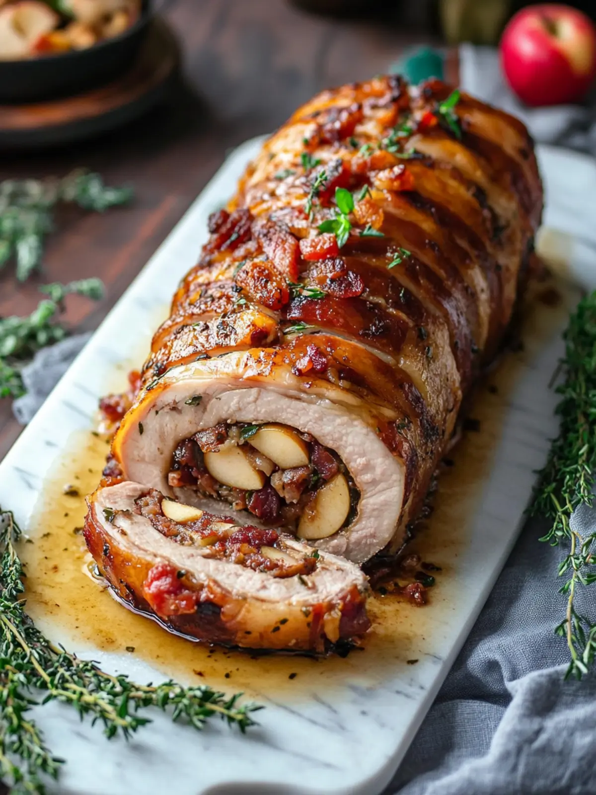 Apple & Bacon Stuffed Pork Loin