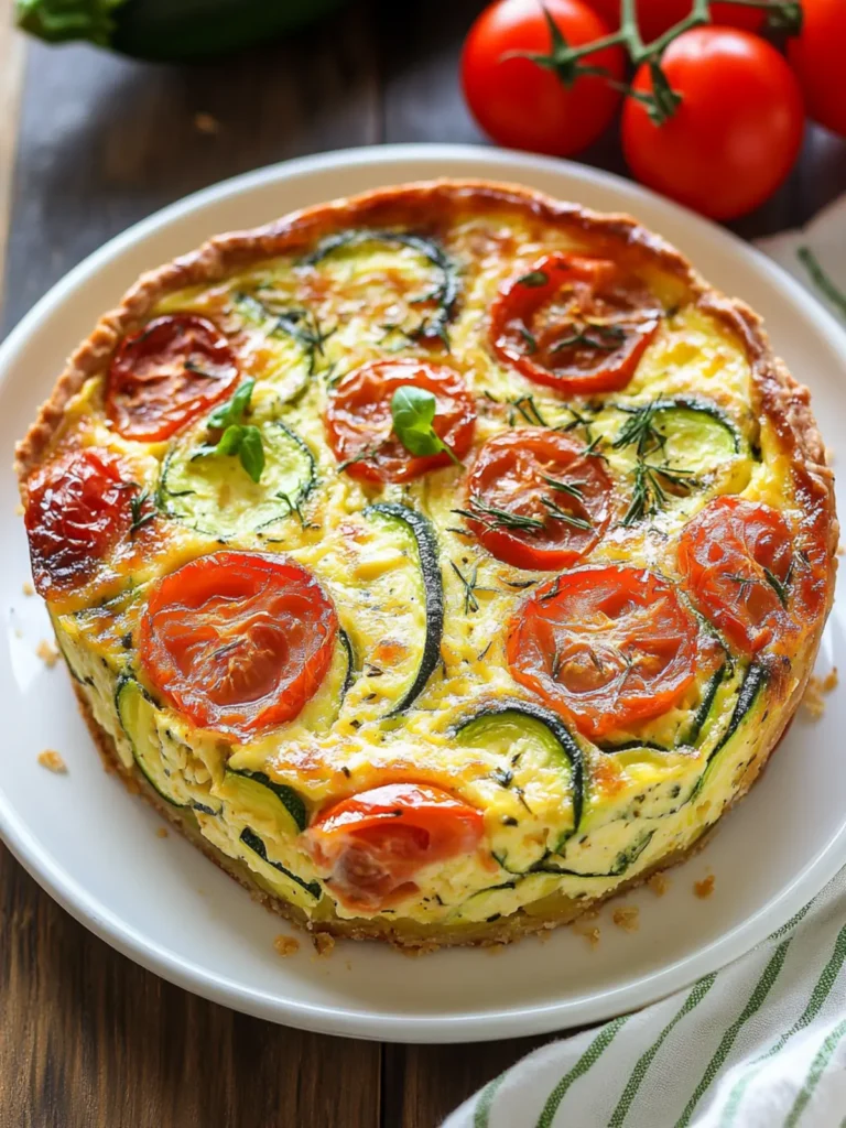 Crustless Zucchini Tomato Quiche