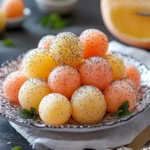 Melon Balls with Poppy Seed Dressing