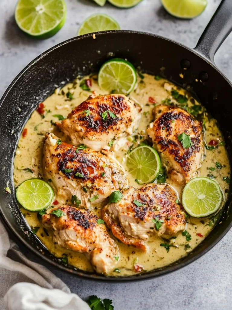 Coconut Lime Chicken Skillet: Whole30, Gluten Free, Dairy Free, Low Carb