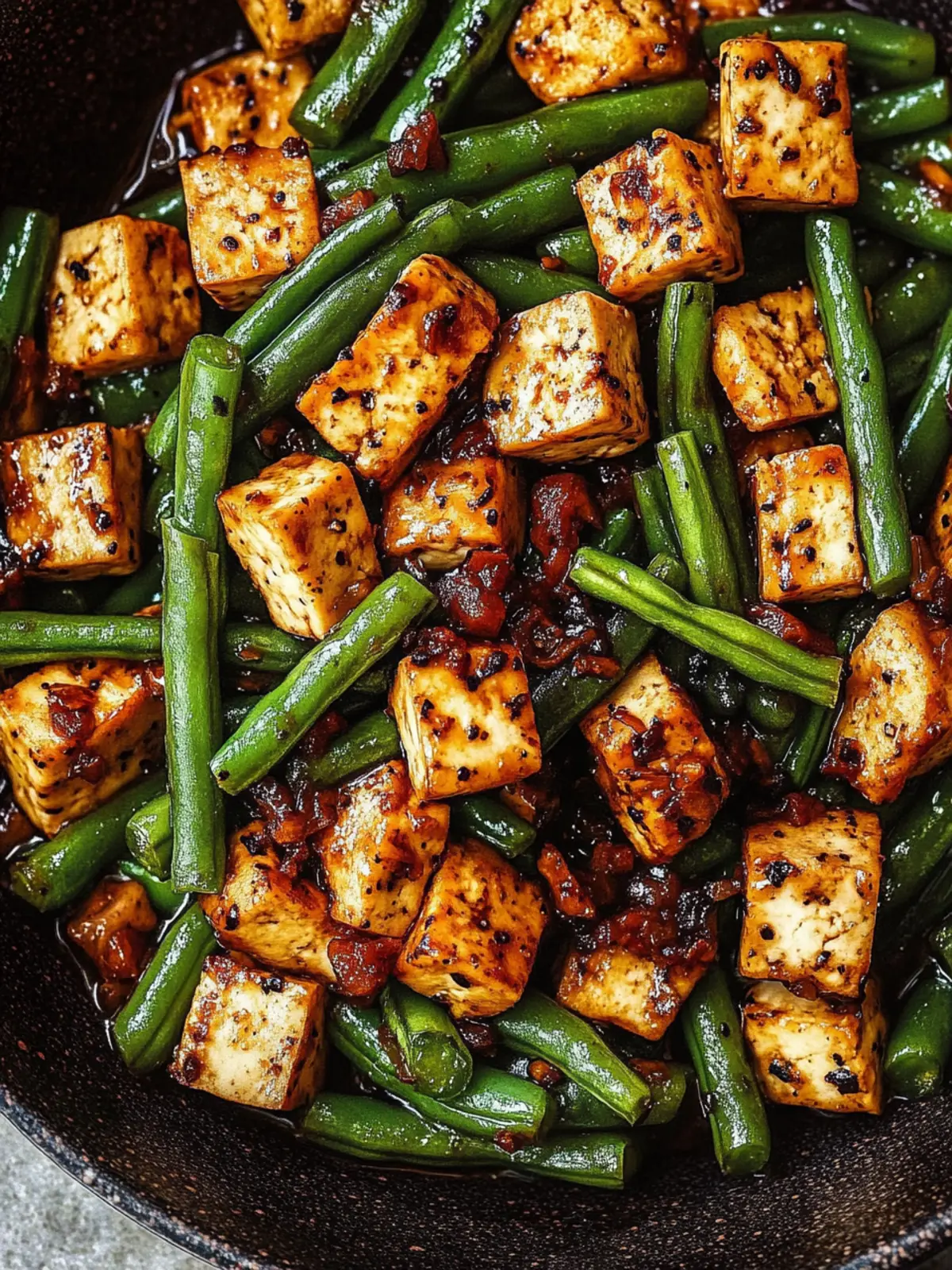 Black Pepper Tofu & Green Beans