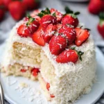 Coconut Strawberry Cake