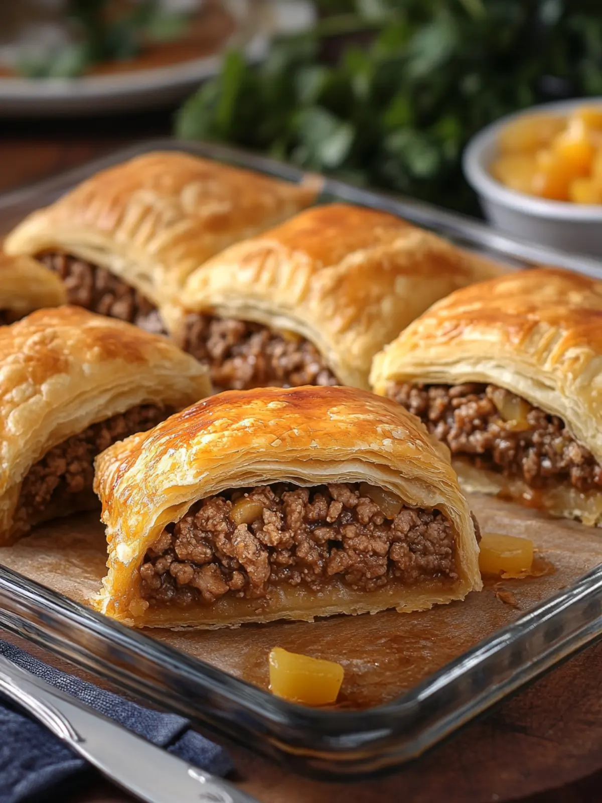 4-ingredient beef crescent squares