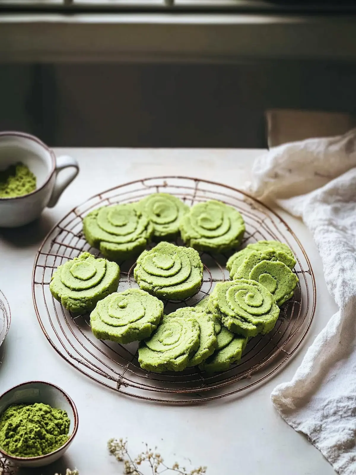 Matcha Butter Cookies