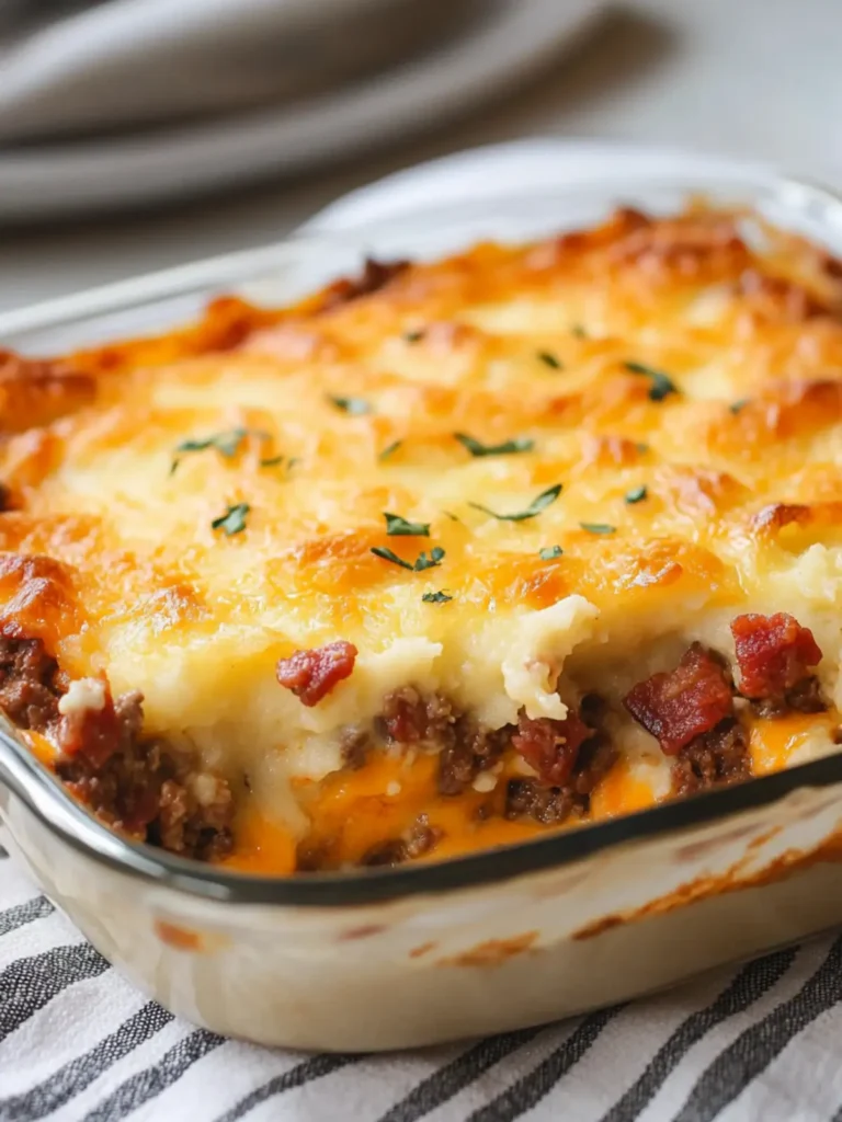 Bacon Cheeseburger Shepherd’s Pie