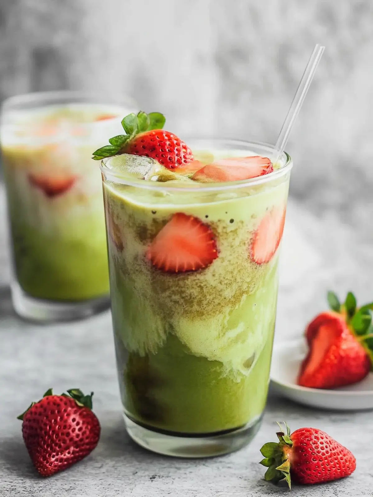 Iced Strawberry Matcha Latte (Refreshing & Creamy)