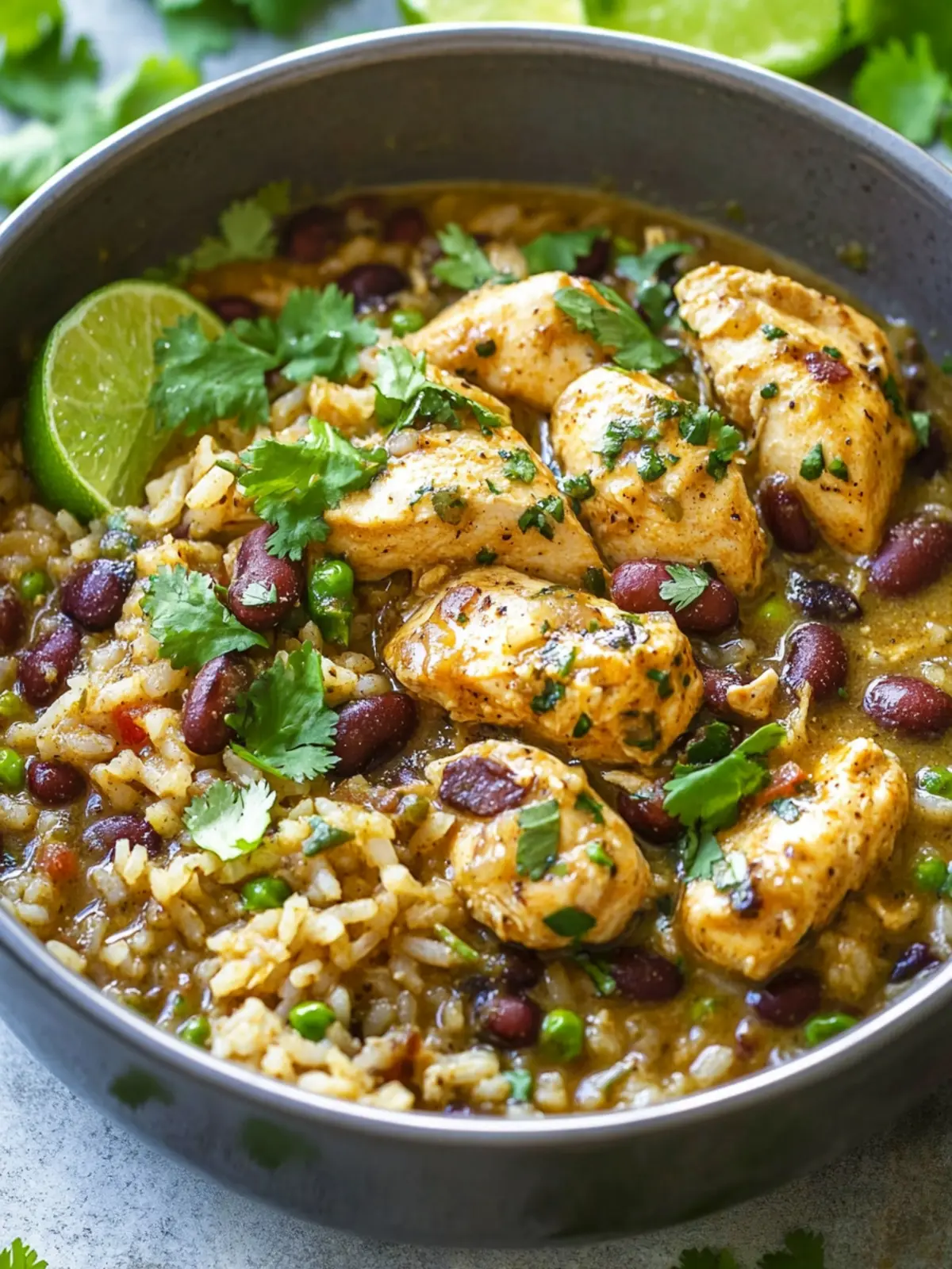 15-Minute Salsa Verde Chicken, Rice, and Beans