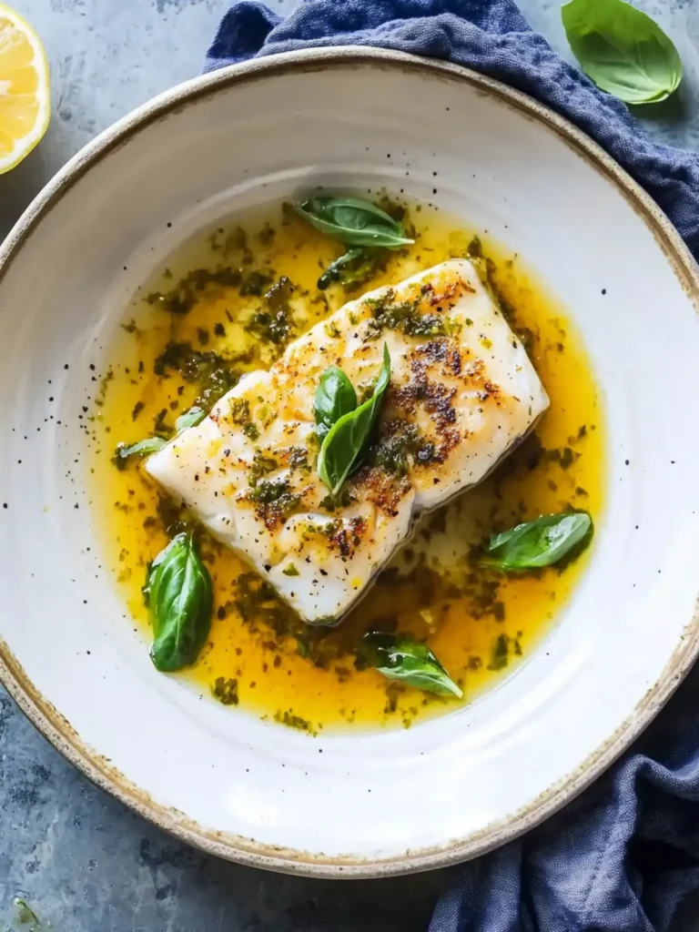 Pan Fried Cod in a Citrus Basil Butter Sauce