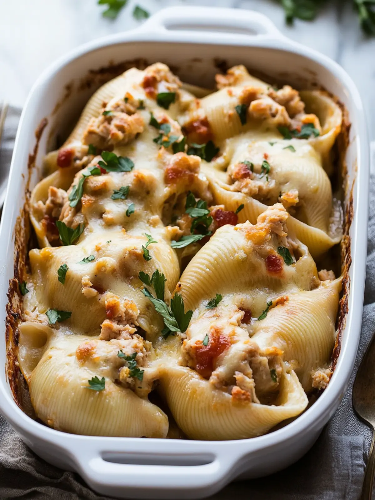 Leftover Thanksgiving Turkey Stuffed Shells