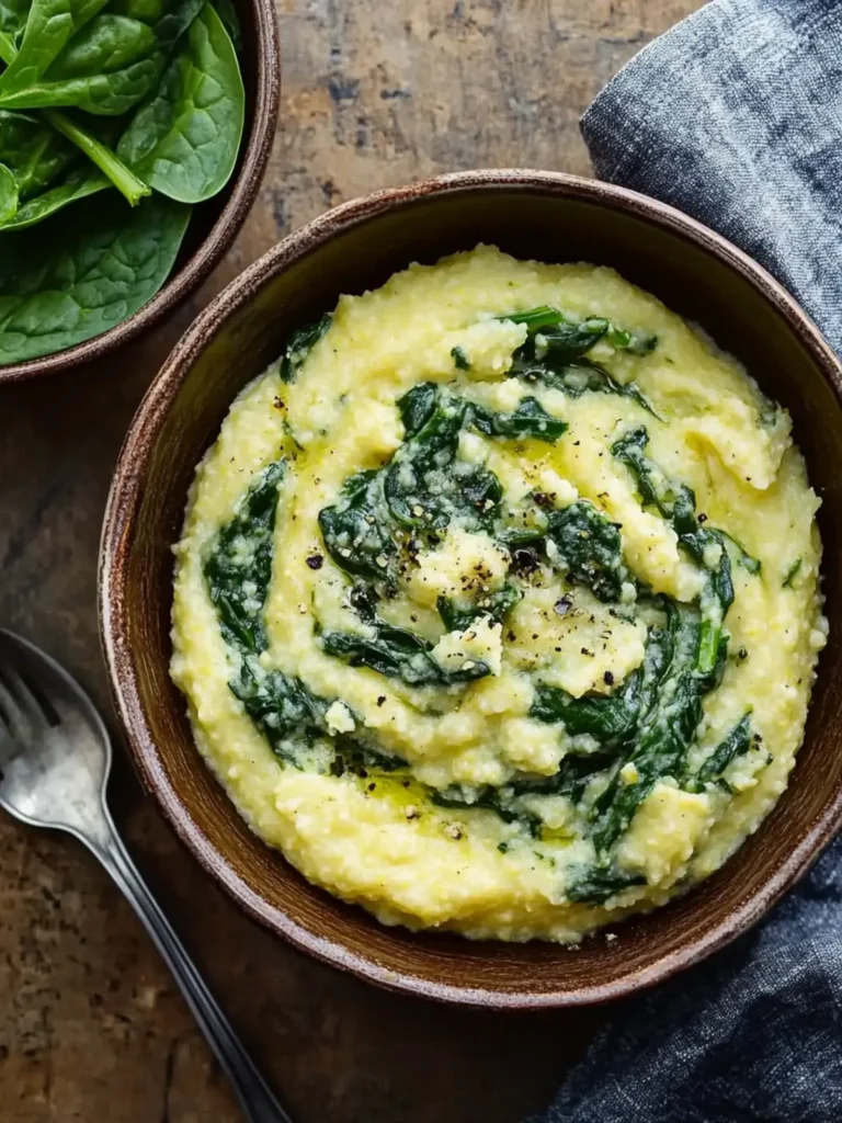 Creamy Spinach Polenta