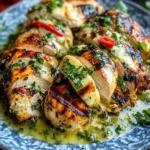 Cheesy Grilled Salsa Verde Pepper Jack Chicken