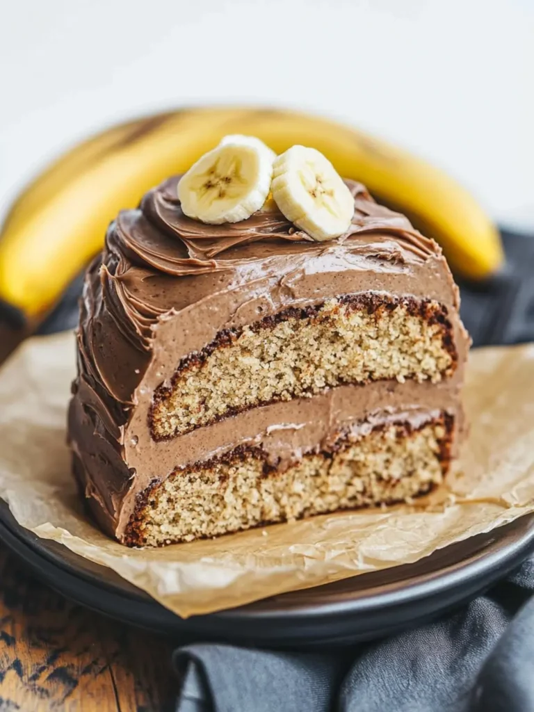 Banana Cake with Nutella Frosting