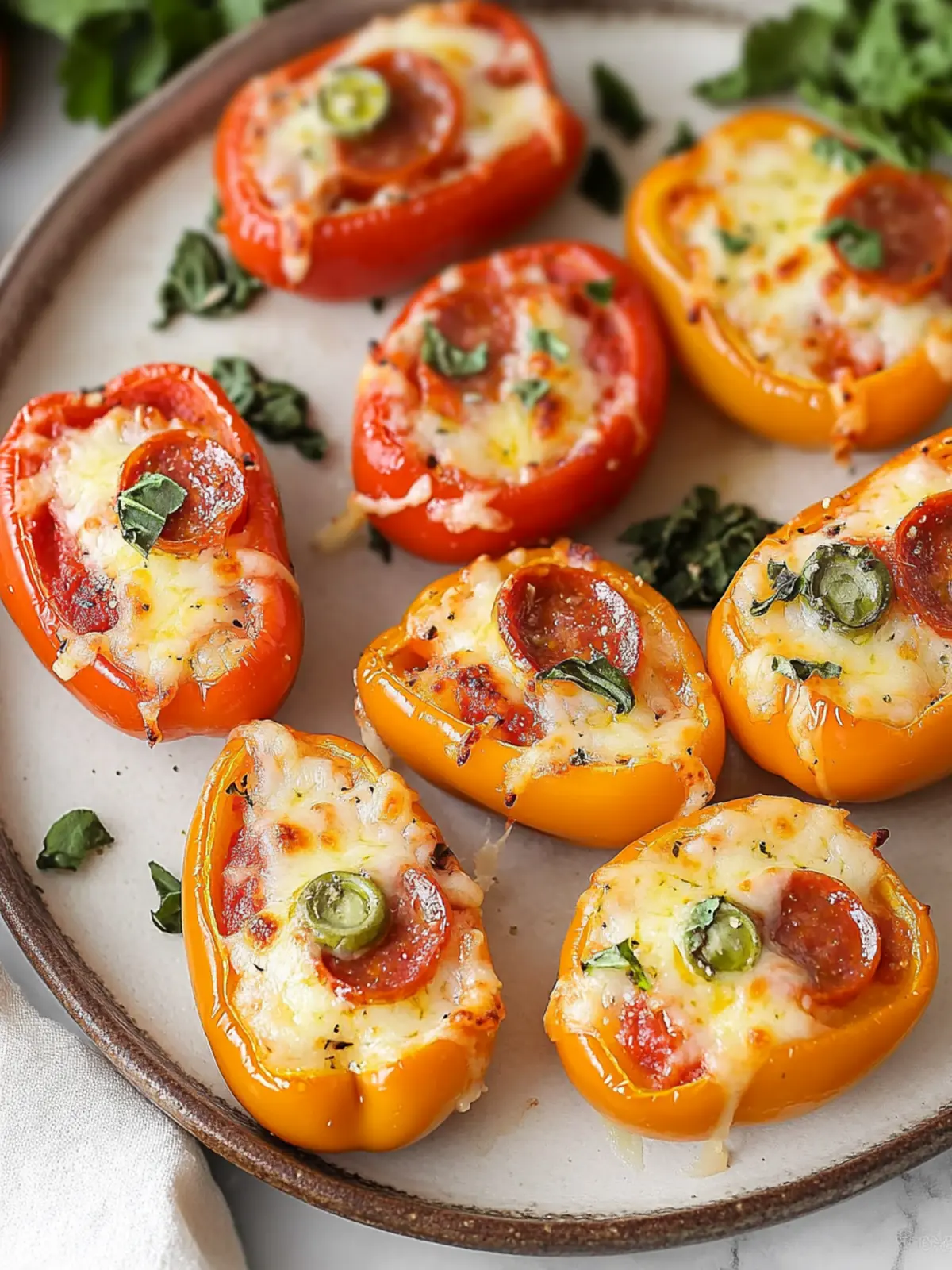 Pizza Stuffed Mini Peppers