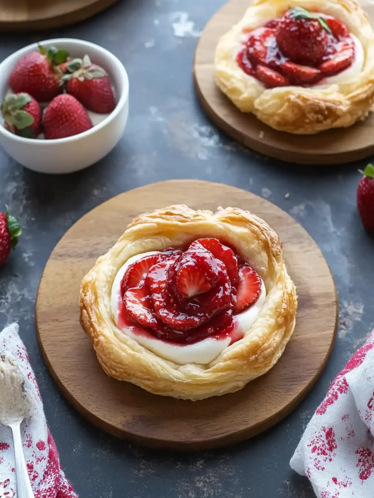 Strawberries and Cream Danishes