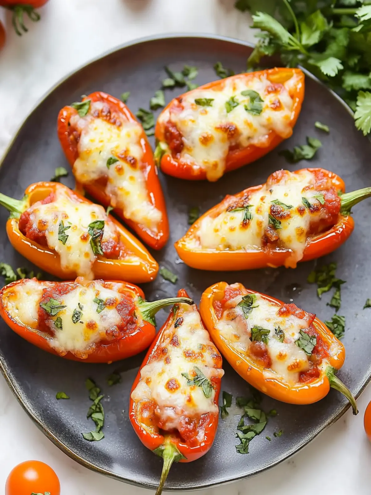 Pizza Stuffed Mini Peppers