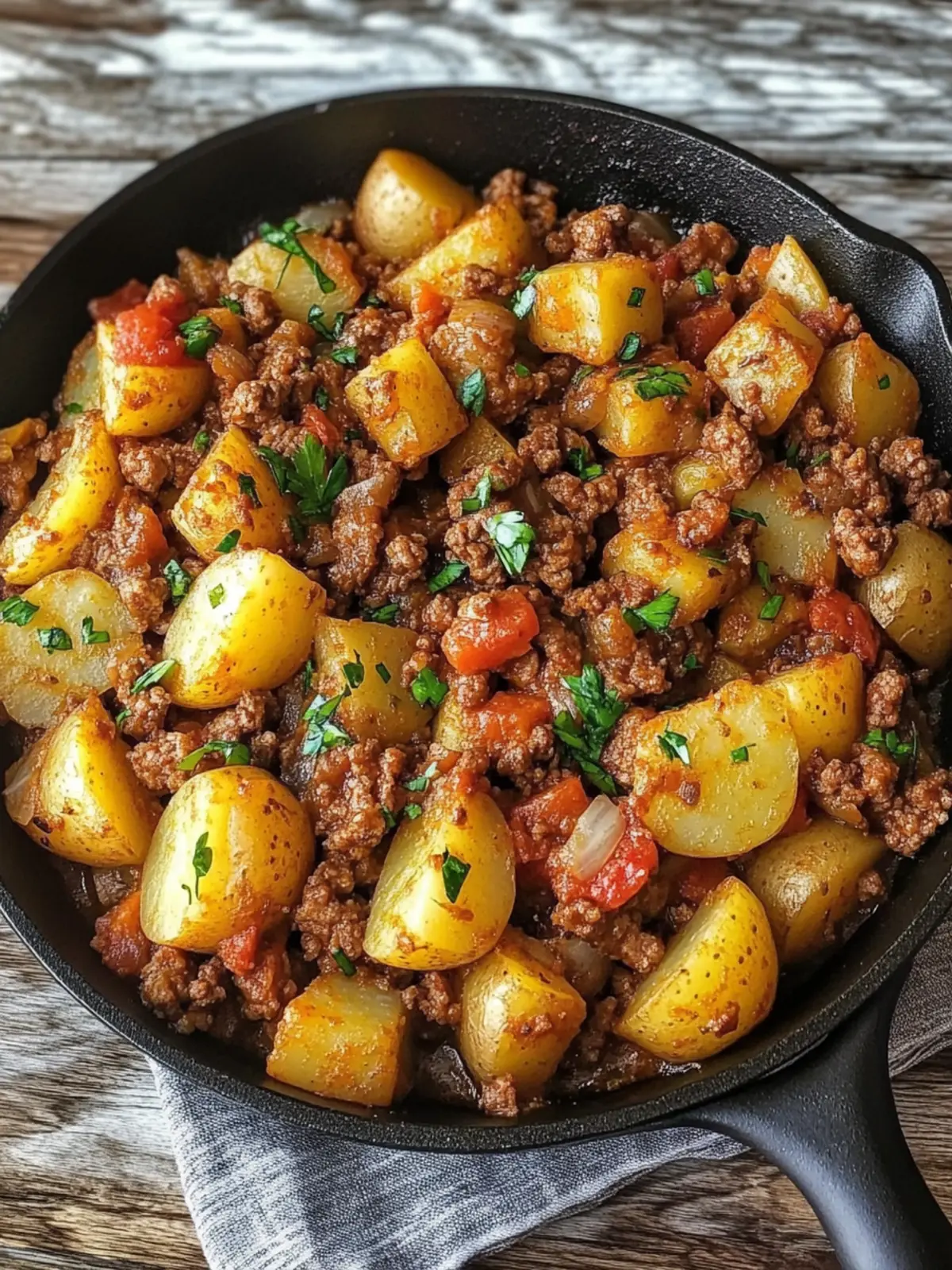 Hearty One-Skillet Ground Turkey Potato Recipe Easy Perfect Dinner Idea