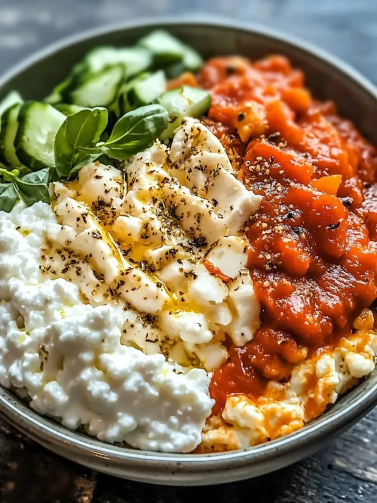 Delightful High Protein Chicken Parm Cottage Cheese Bowl