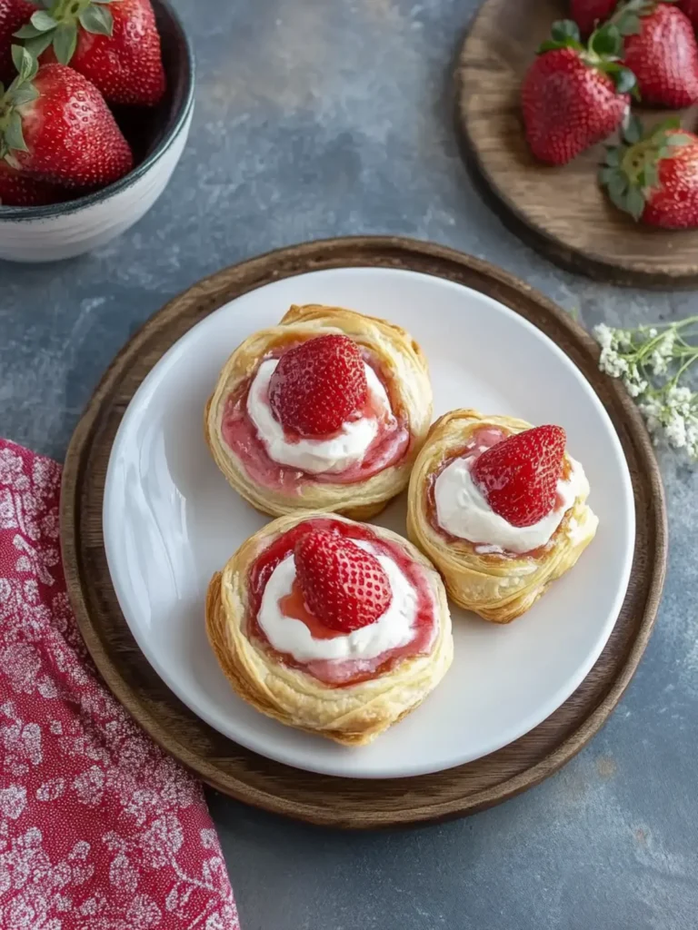 Strawberries and Cream Danishes
