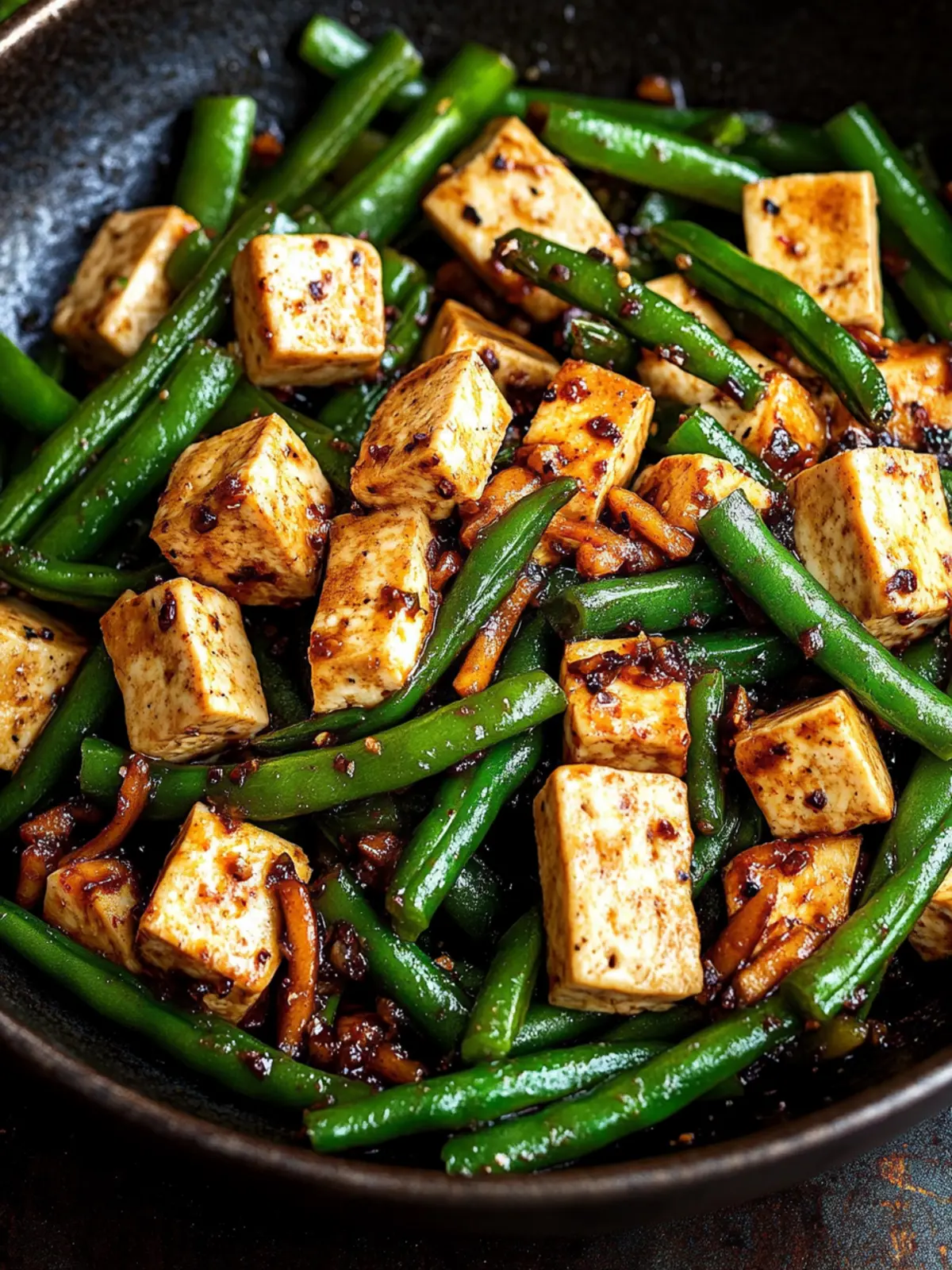 Black Pepper Tofu & Green Beans
