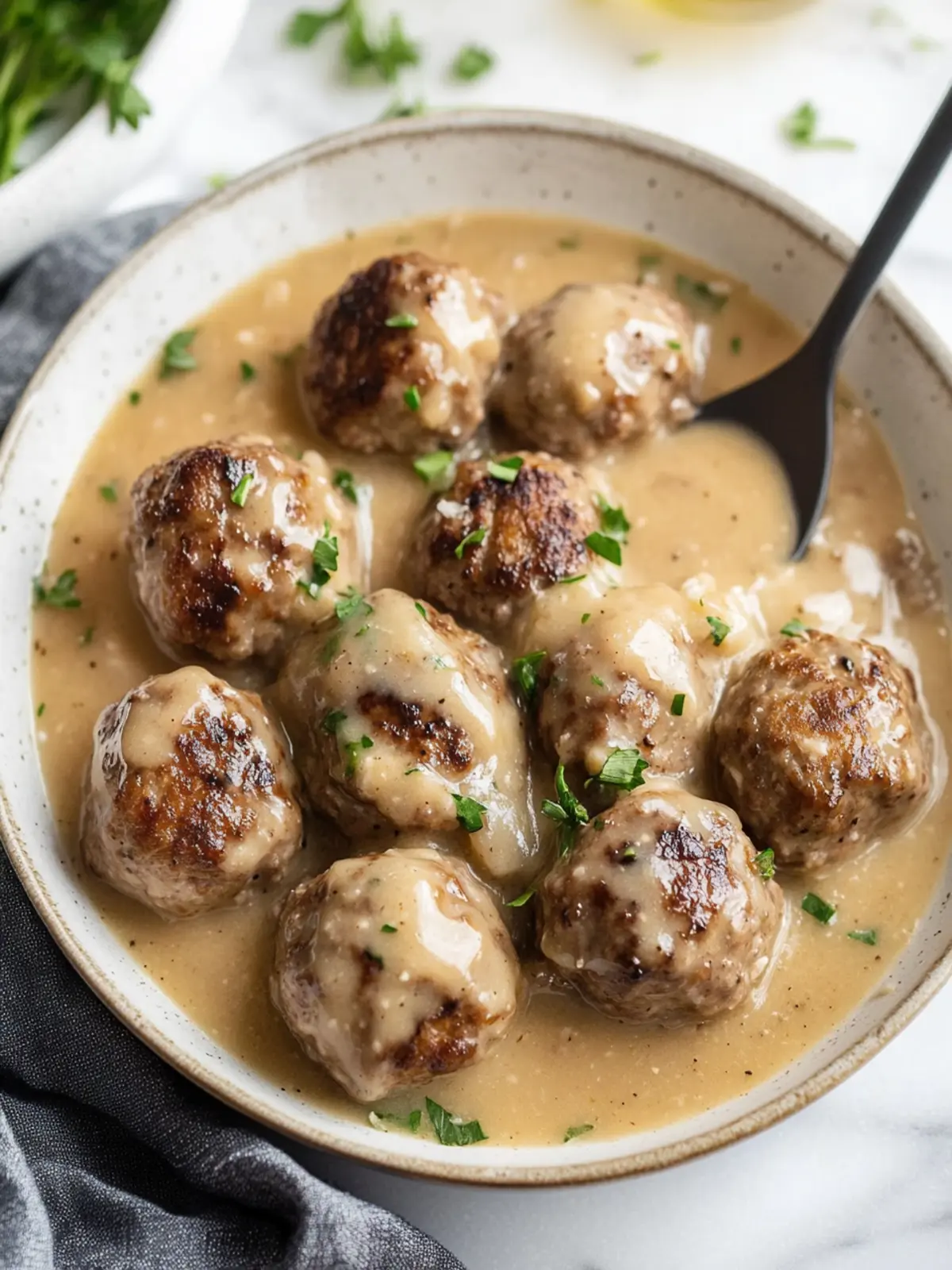 Whole30 Swedish Meatballs with Gravy (Paleo, Gluten Free)