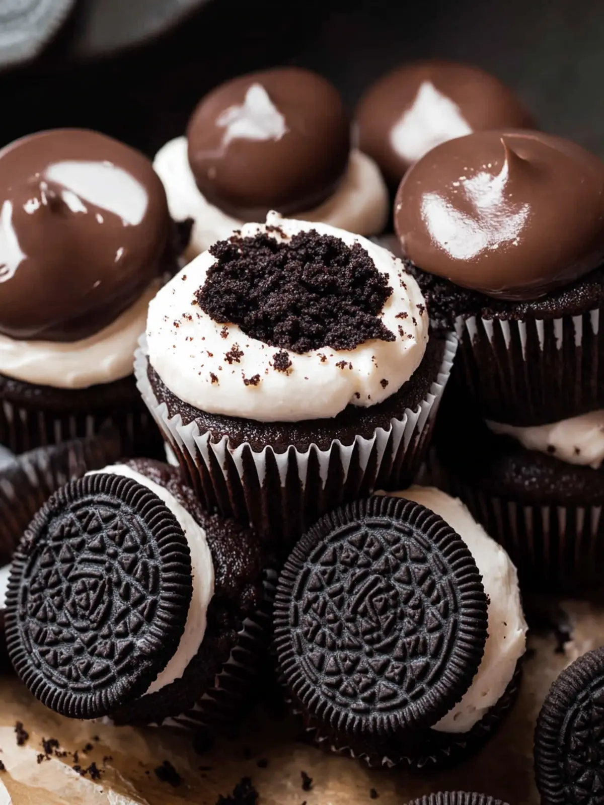 Hi-Hat Oreo Cupcakes