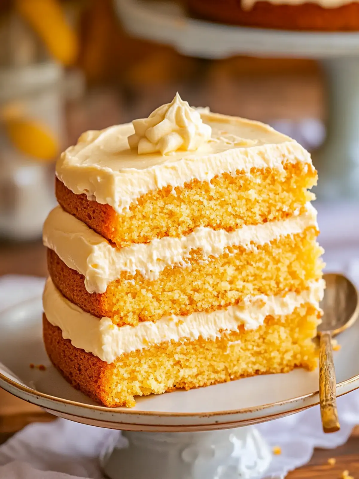 Layered Cornbread Cake with Whipped Honey Butter Frosting