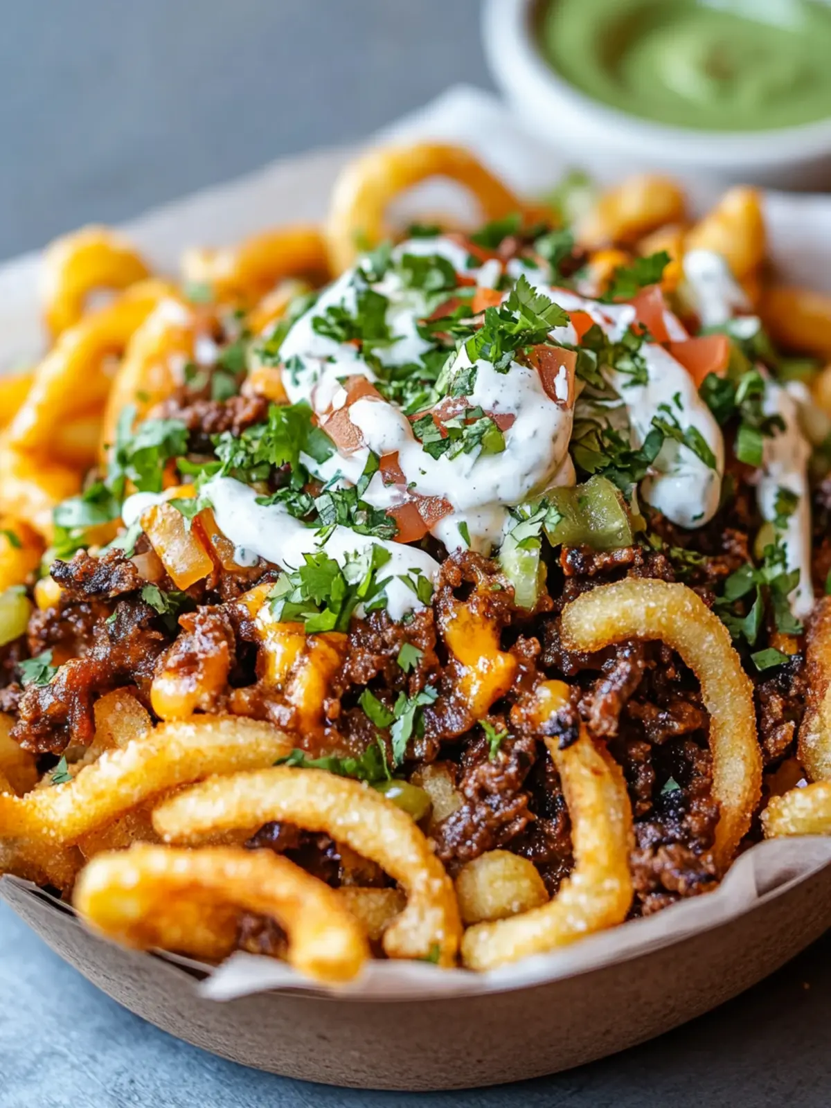 Carne Asada Loaded Curly Fries