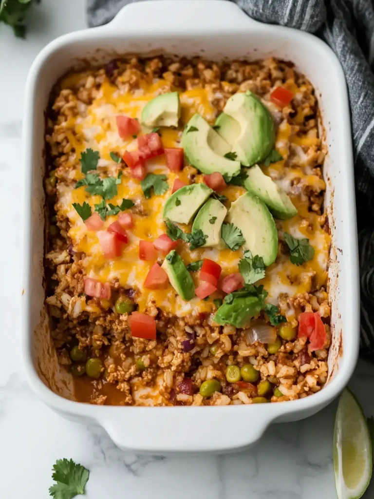 Taco Cauliflower Rice Casserole (Paleo, Gluten-free)