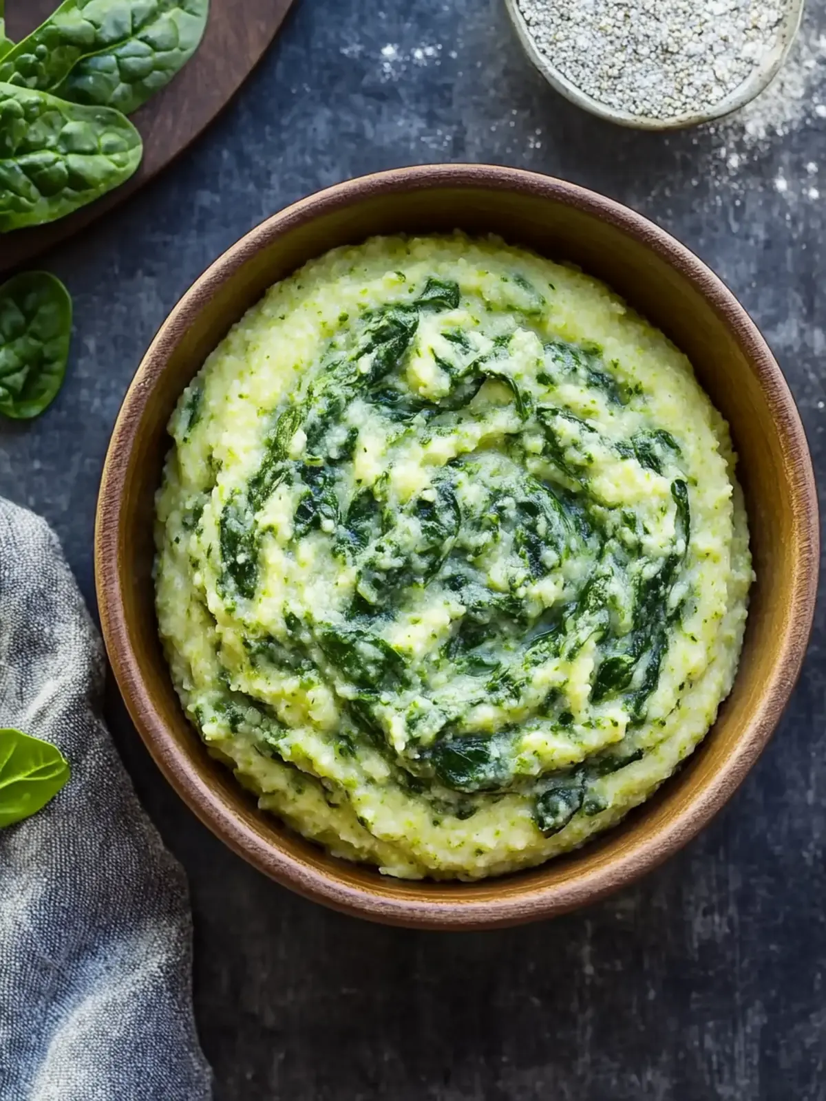 Creamy Spinach Polenta