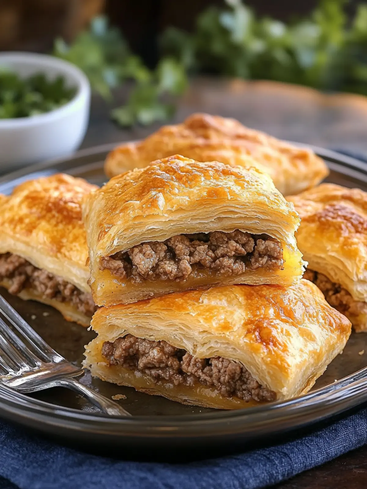 4-ingredient beef crescent squares