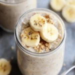 High Protein Peanut Butter Banana Overnight Oats