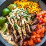 Steak Queso Rice Bowl