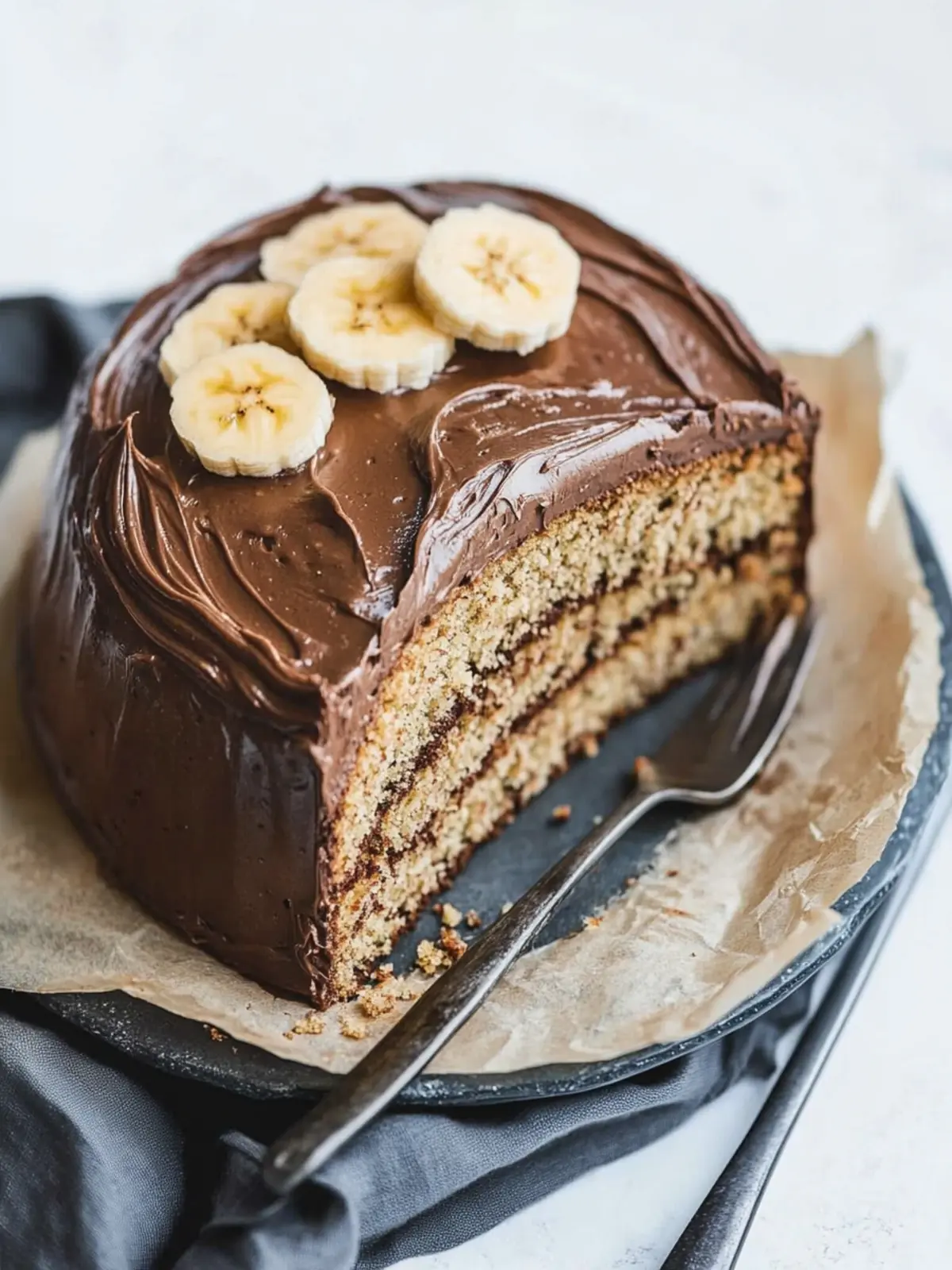 Banana Cake with Nutella Frosting