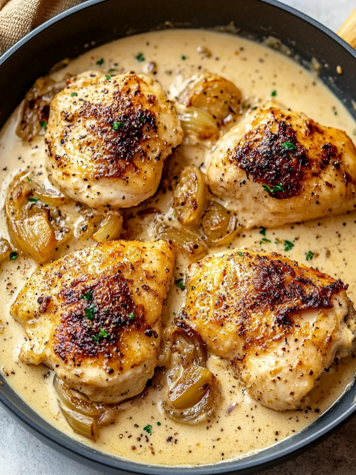 Creamy Caramelized Onion Chicken