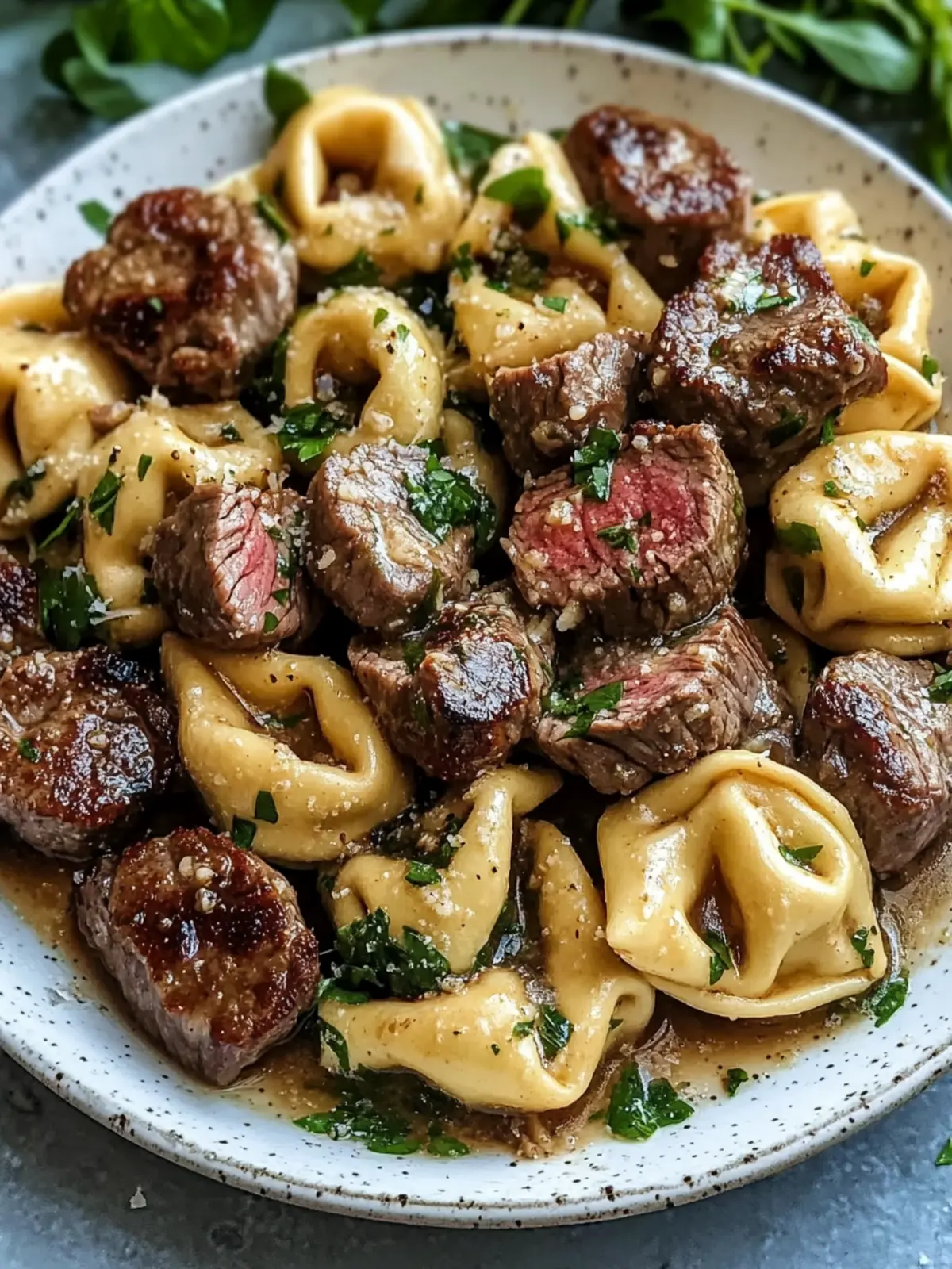 Creamy Cowboy Butter Tortellini Steak Bites