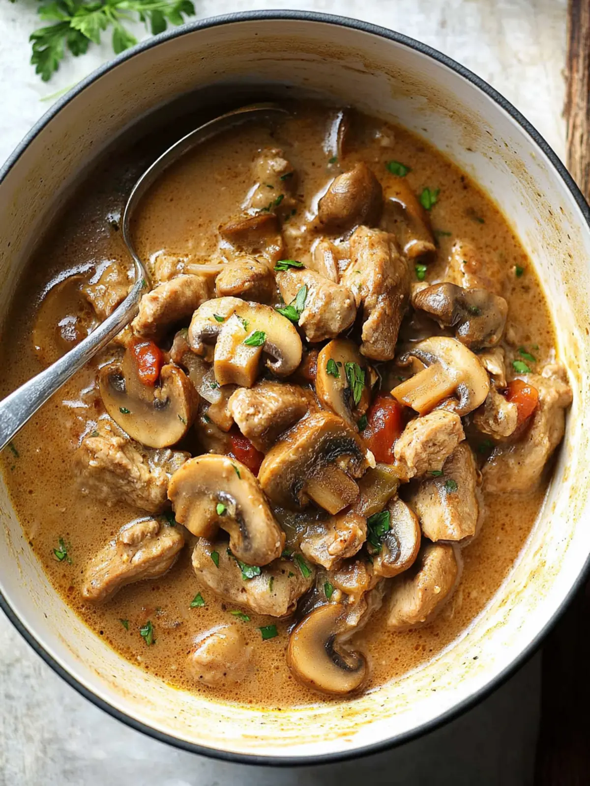 Easy Pork and Mushroom Stew