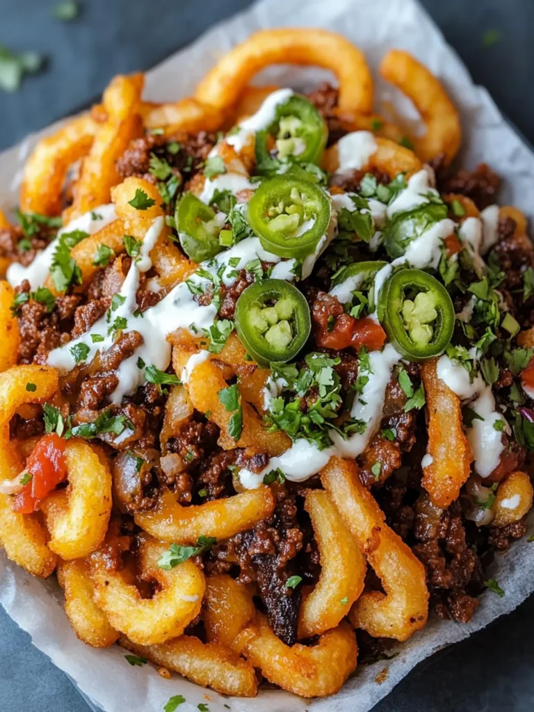 Carne Asada Loaded Curly Fries