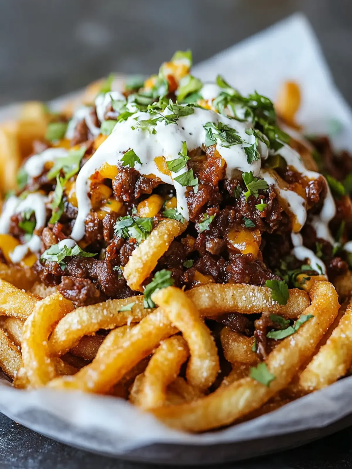 Carne Asada Loaded Curly Fries